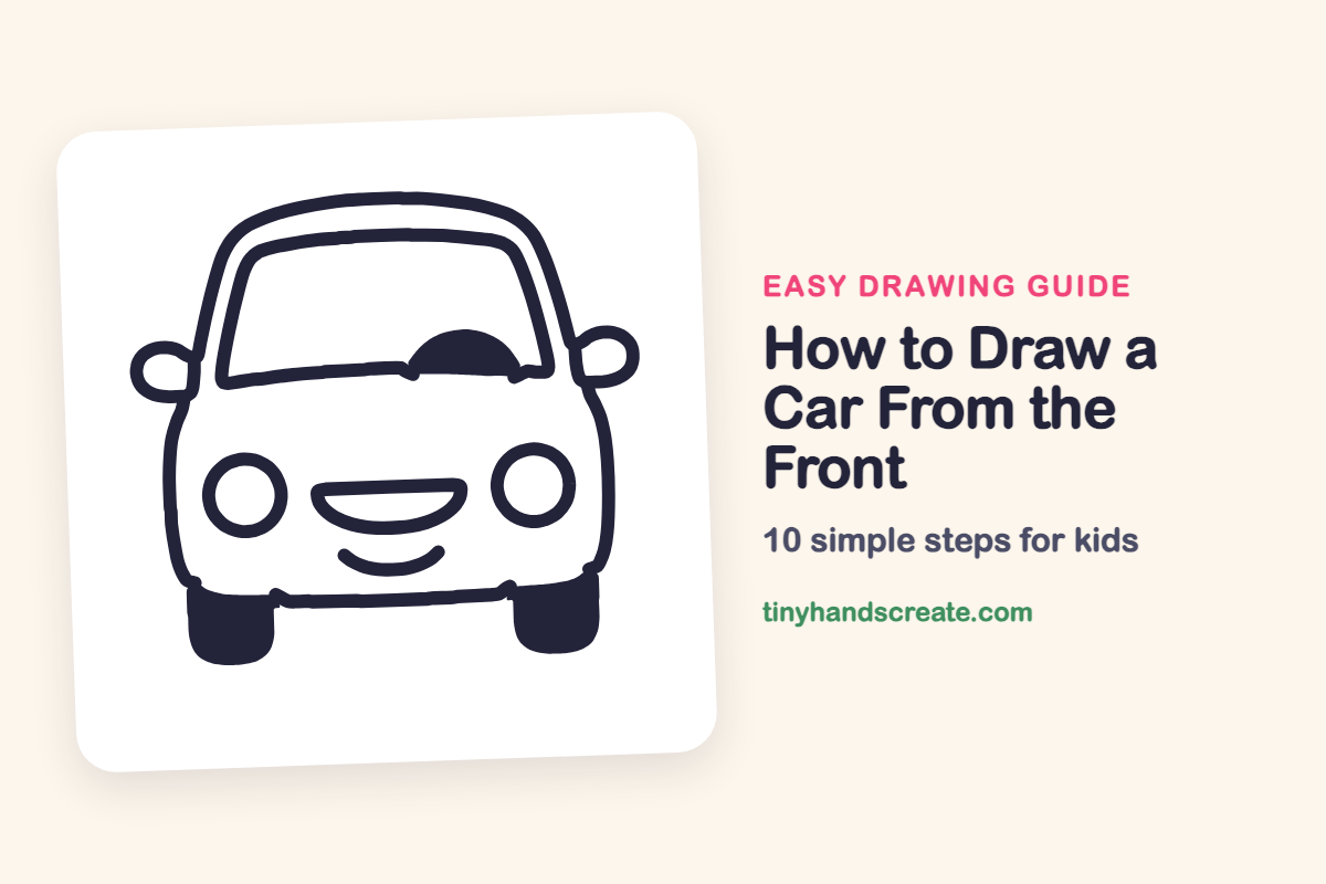 How to Draw a Car From the Front: easy drawing guide for kids