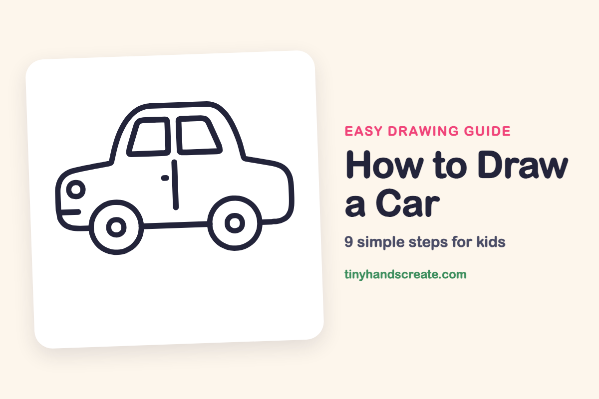 How to Draw a Car: easy drawing guide for kids