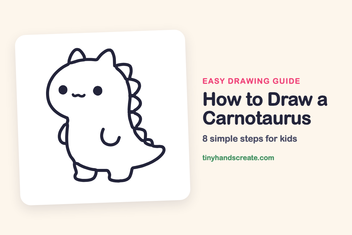 How to Draw a Carnotaurus: easy drawing guide for kids