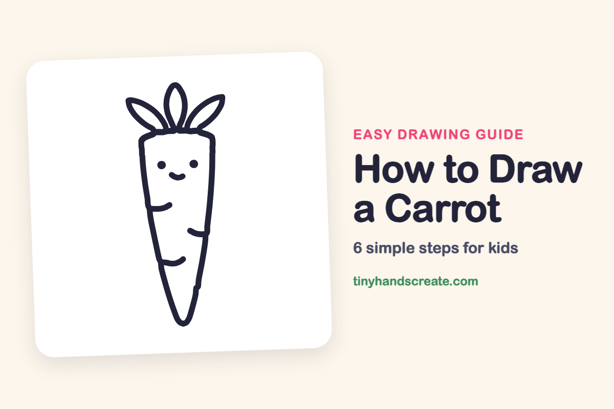 How to Draw a Carrot: easy drawing guide for kids