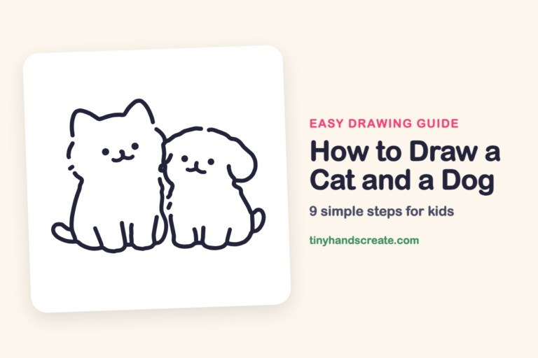 How to Draw a Cat and a Dog: easy drawing guide for kids