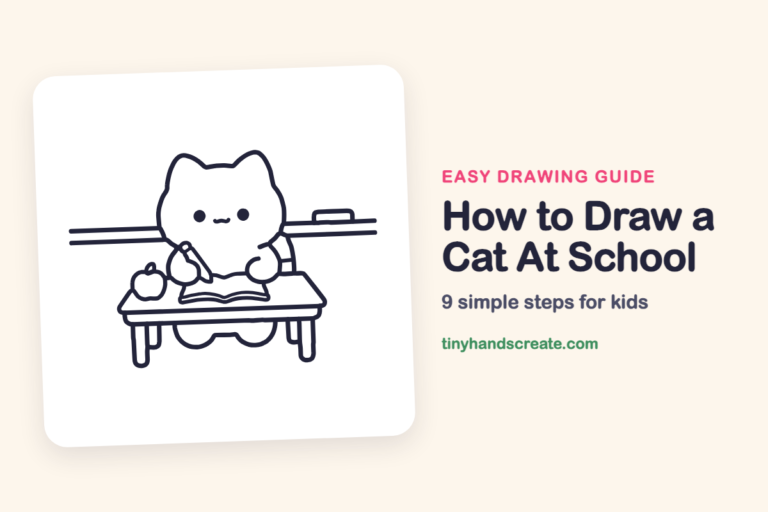 How to Draw a Cat At School: easy drawing guide for kids