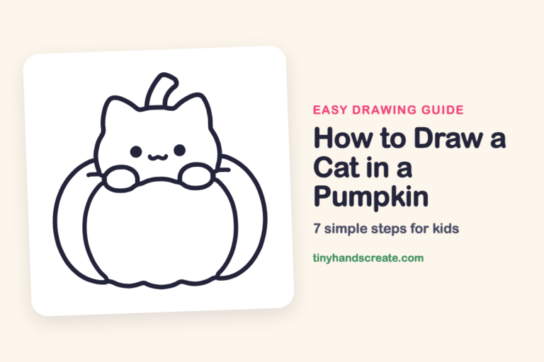 How to Draw a Cat in a Pumpkin: easy drawing guide for kids