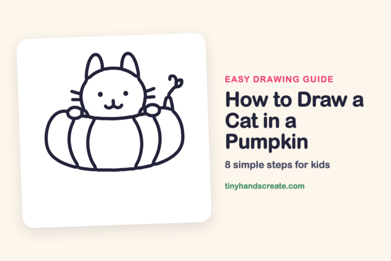 How to Draw a Cat in a Pumpkin: easy drawing guide for kids