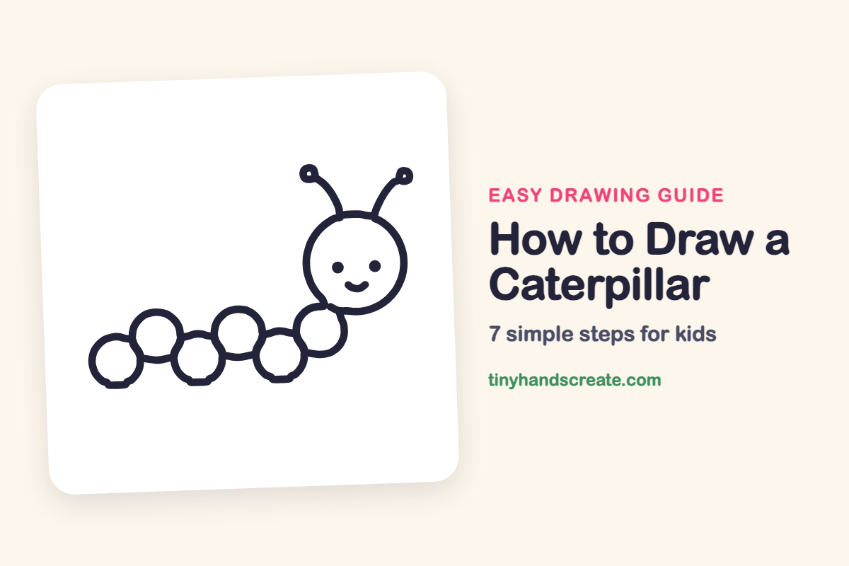 How to Draw a Caterpillar: easy drawing guide for kids