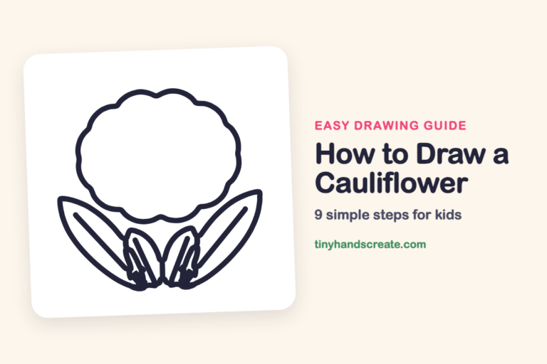 How to Draw a Cauliflower: easy drawing guide for kids