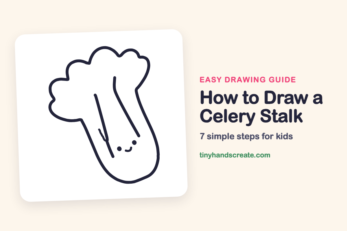 How to Draw a Celery Stalk: easy drawing guide for kids