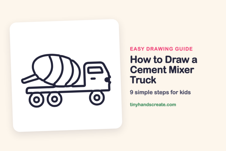 How to Draw a Cement Mixer Truck