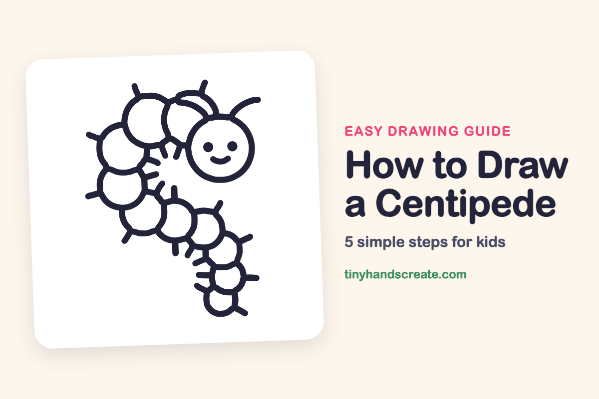 How to Draw a Centipede: easy drawing guide for kids