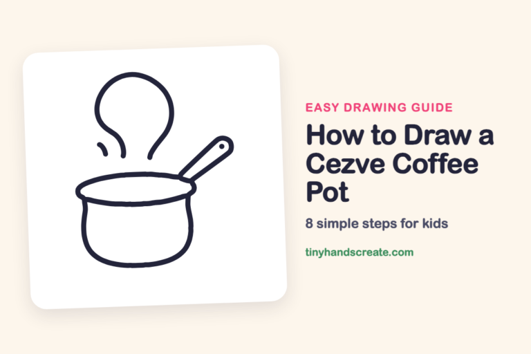 How to Draw a Cezve Coffee Pot: easy drawing guide for kids