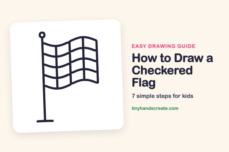 How to Draw a Checkered Flag: easy drawing guide for kids
