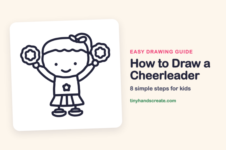 How to Draw a Cheerleader: easy drawing guide for kids