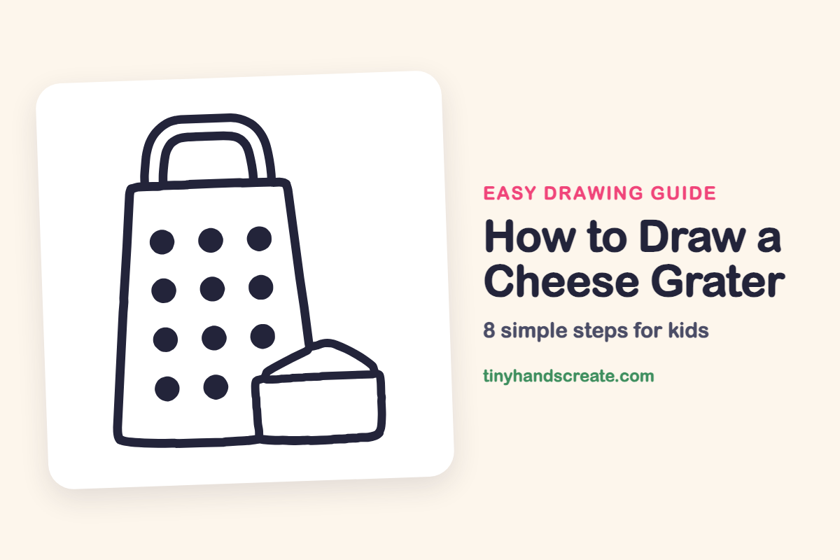 How to Draw a Cheese Grater: easy drawing guide for kids