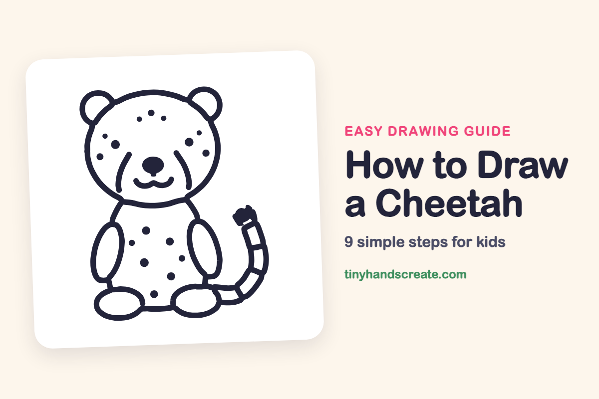 How to Draw a Cheetah: easy drawing guide for kids