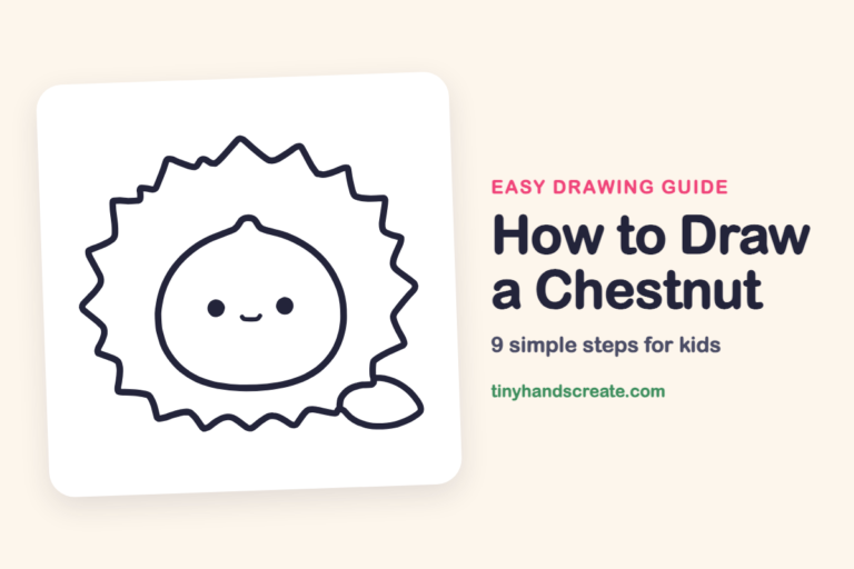 How to Draw a Chestnut: easy drawing guide for kids