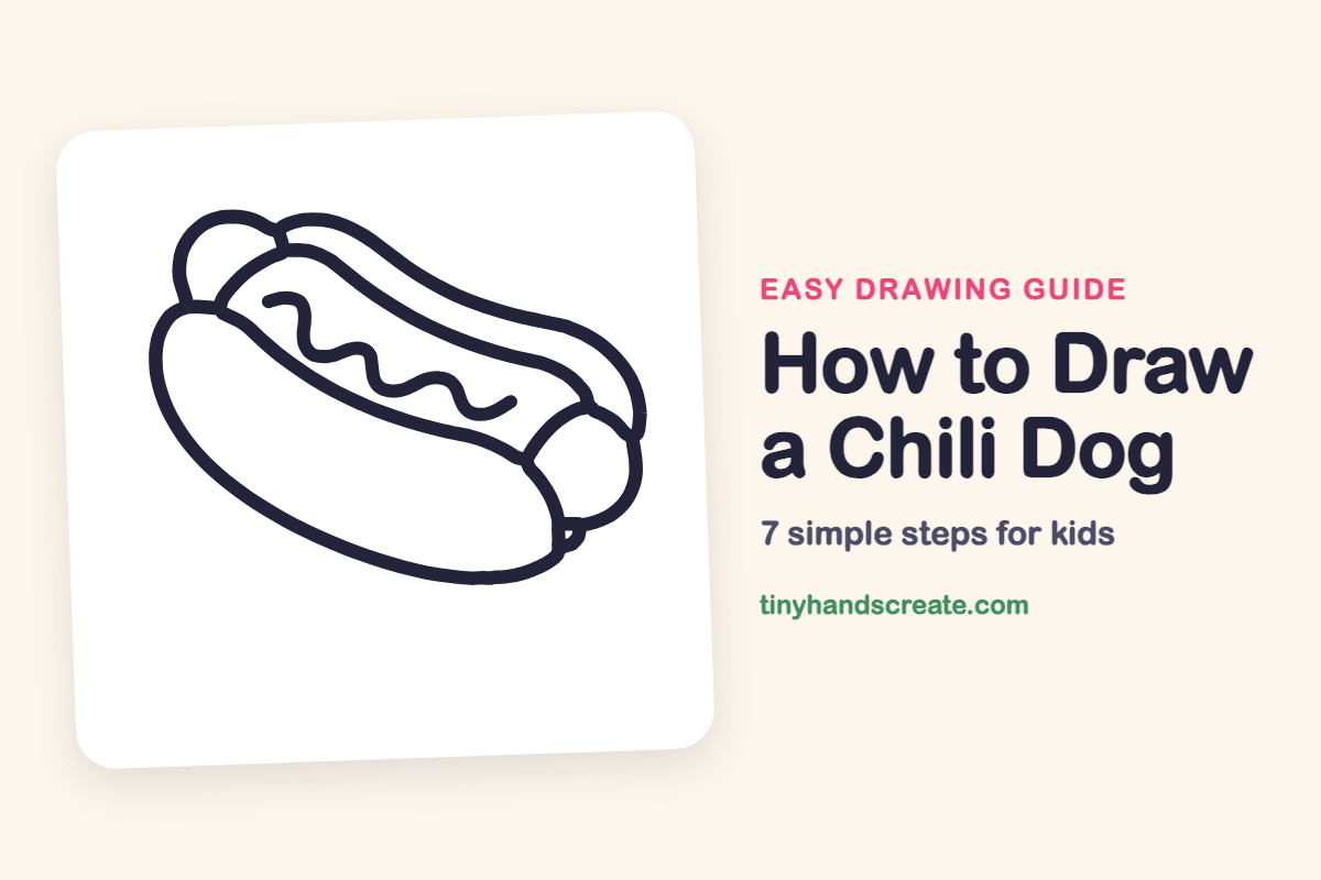 How to Draw a Chili Dog: easy drawing guide for kids