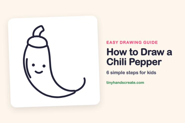How to Draw a Chili Pepper: easy drawing guide for kids