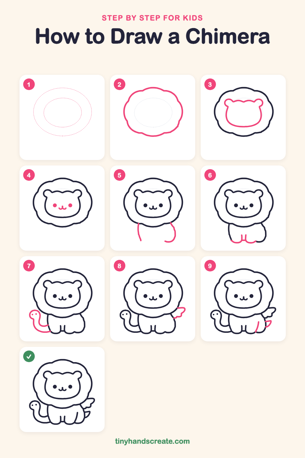 Simple Feather Drawing How to Draw a Chimera: Easy Step by Step for Kids