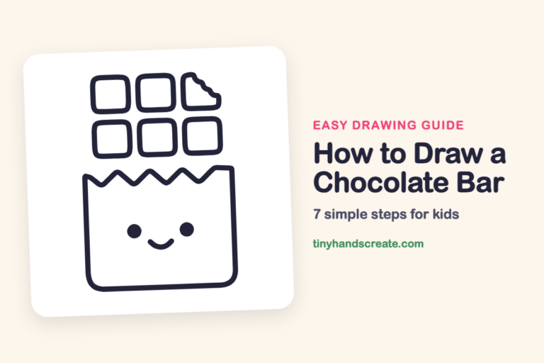 How to Draw a Chocolate Bar: easy drawing guide for kids