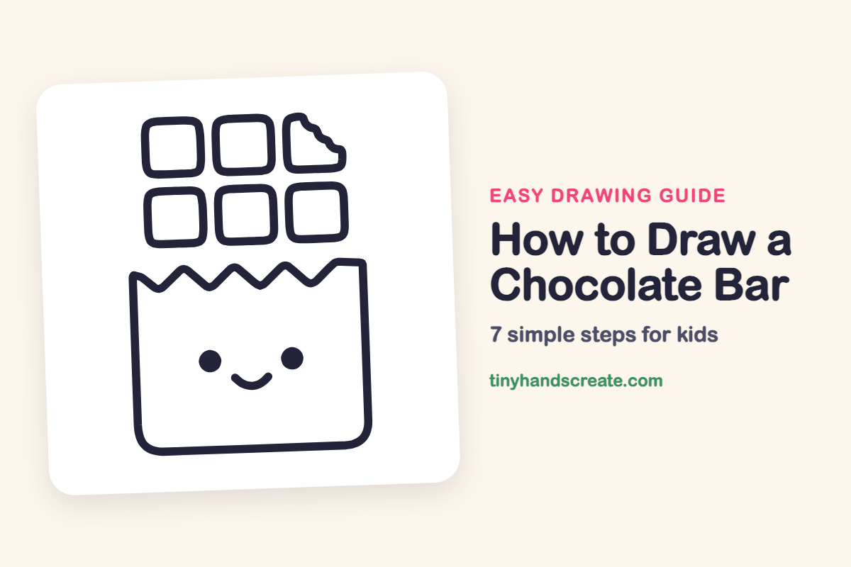 How to Draw a Chocolate Bar: easy drawing guide for kids