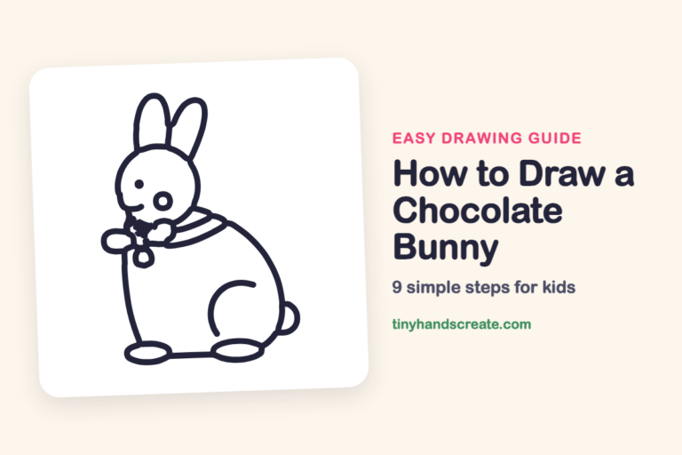 How to Draw a Chocolate Bunny: easy drawing guide for kids
