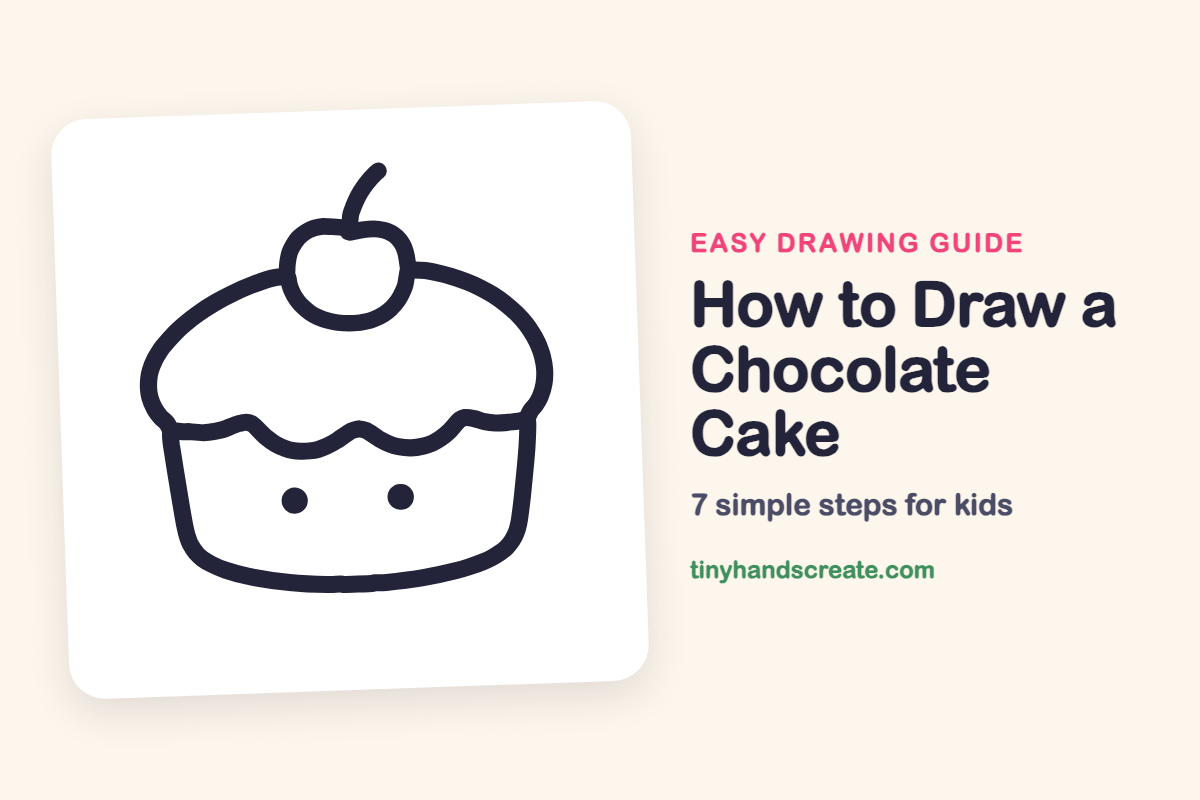 How to Draw a Chocolate Cake: Easy Step by Step for Kids