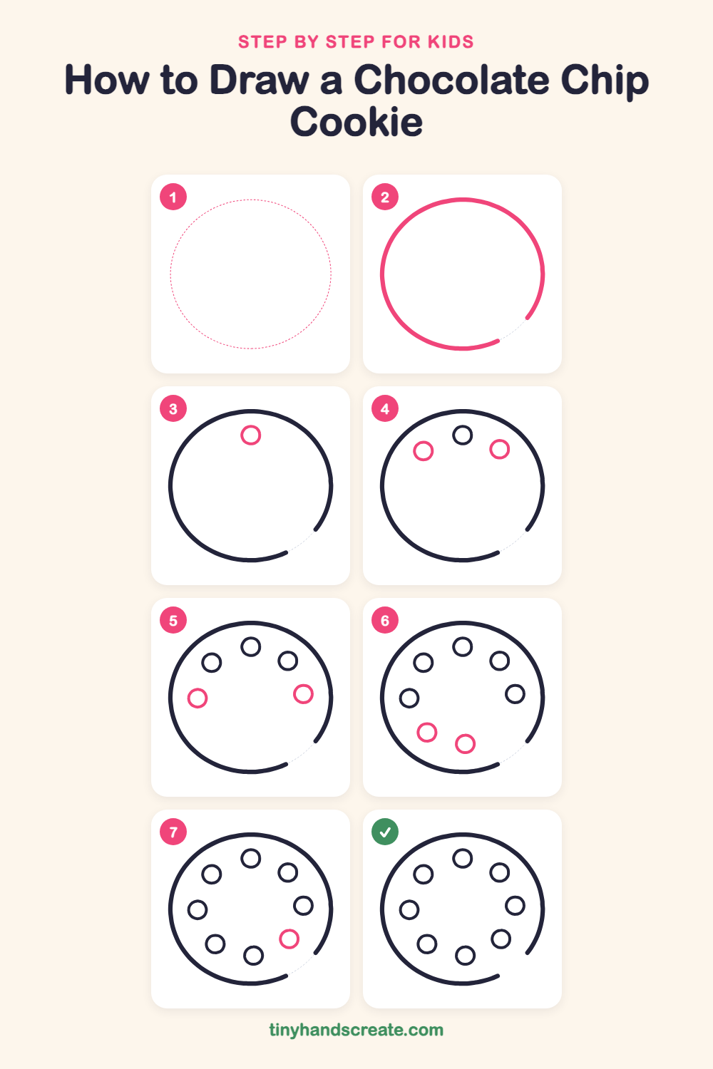 How to Draw a Chocolate Chip Cookie: Easy Step by Step for Kids