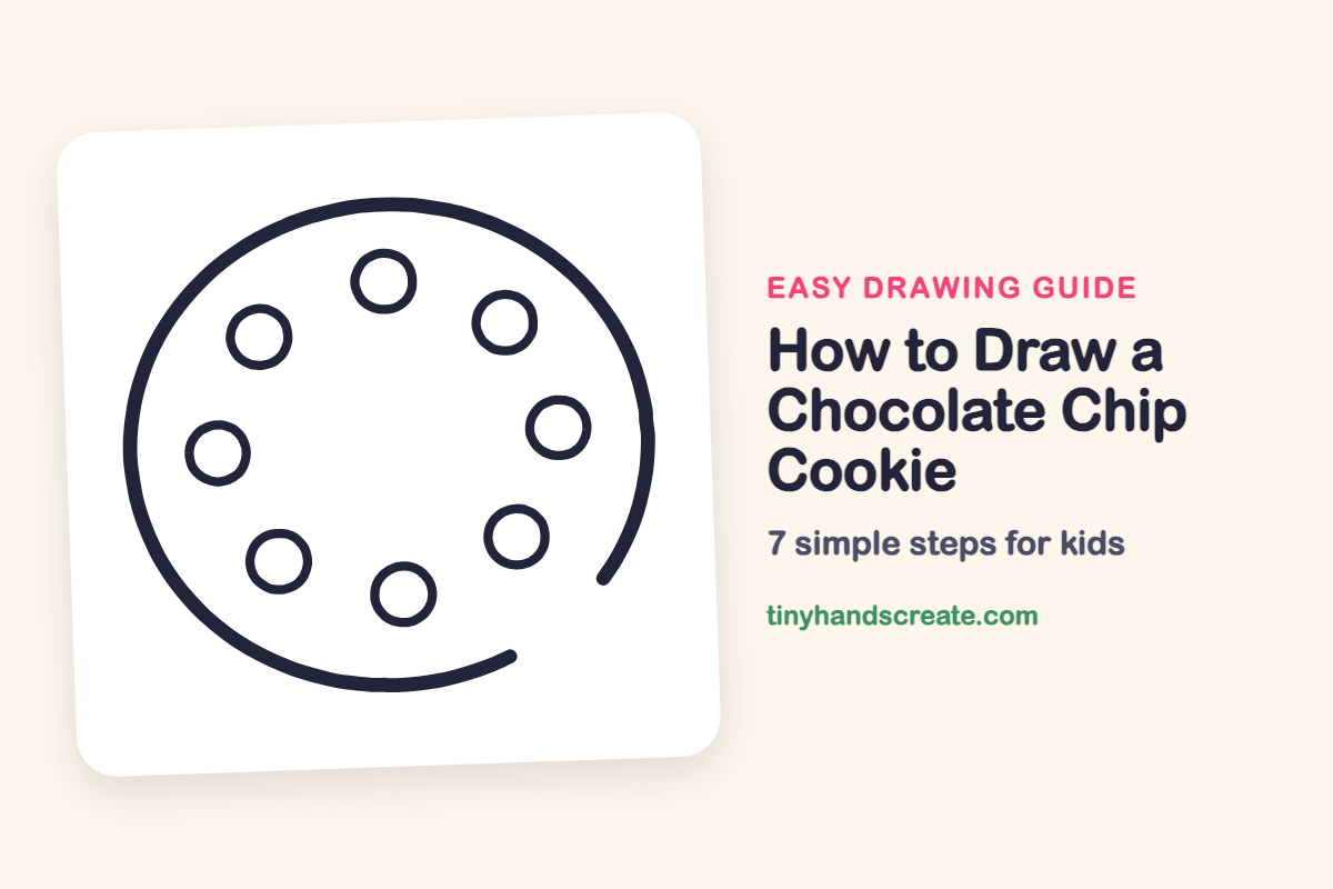 How to Draw a Chocolate Chip Cookie: easy drawing guide for kids
