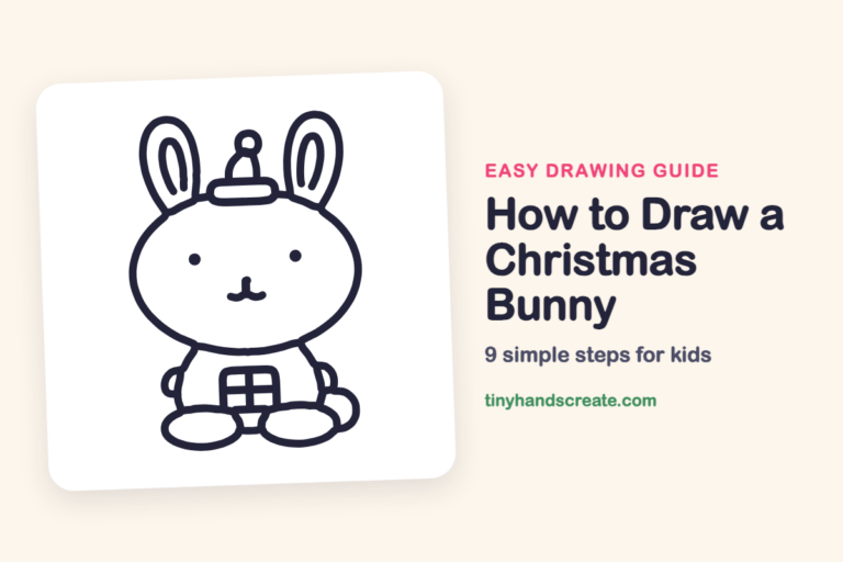 How to Draw a Christmas Bunny: easy drawing guide for kids