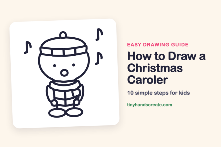 How to Draw a Christmas Caroler: easy drawing guide for kids