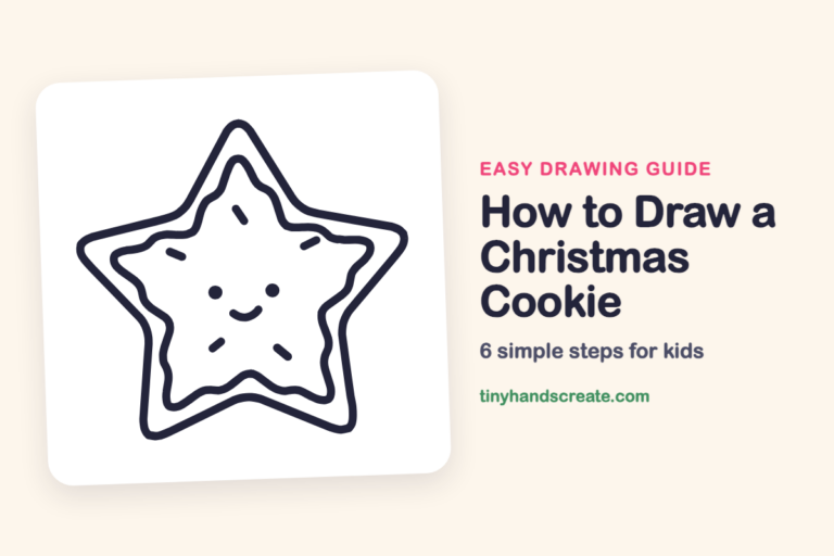 How to Draw a Christmas Cookie: easy drawing guide for kids