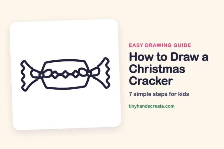 How to Draw a Christmas Cracker: easy drawing guide for kids