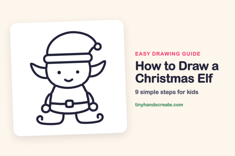 How to Draw a Christmas Elf: easy drawing guide for kids
