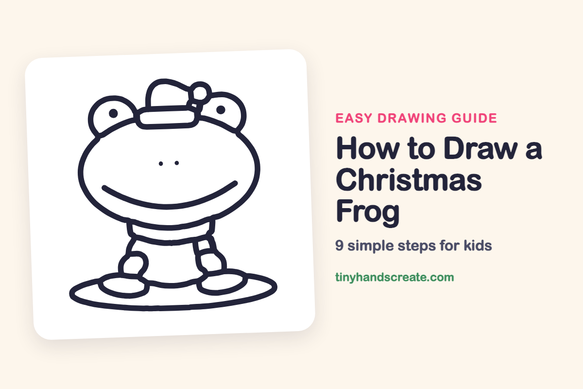 How to Draw a Christmas Frog: easy drawing guide for kids