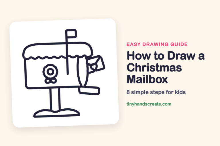 How to Draw a Christmas Mailbox: easy drawing guide for kids