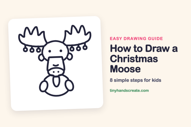 How to Draw a Christmas Moose: easy drawing guide for kids