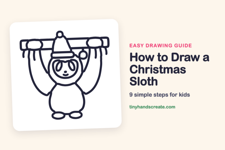 How to Draw a Christmas Sloth step by step