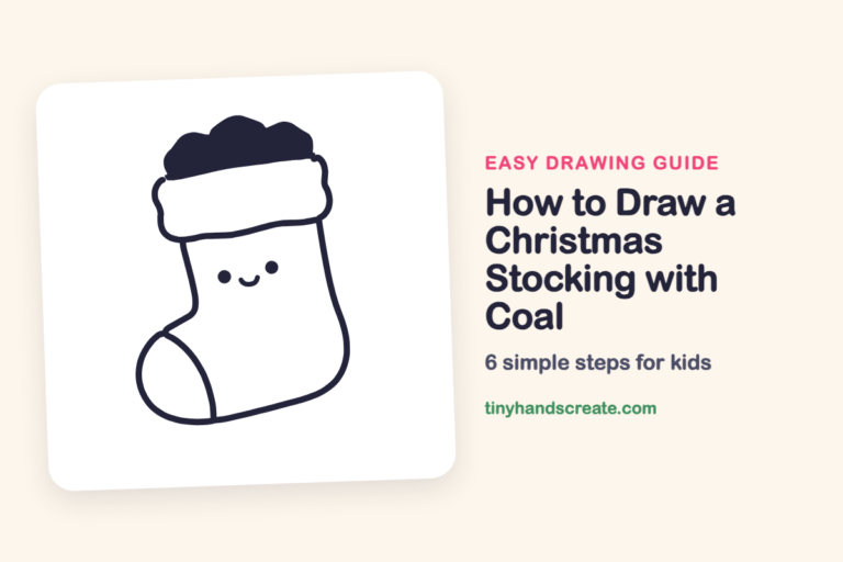 How to Draw a Christmas Stocking with Coal: easy drawing guide for kids