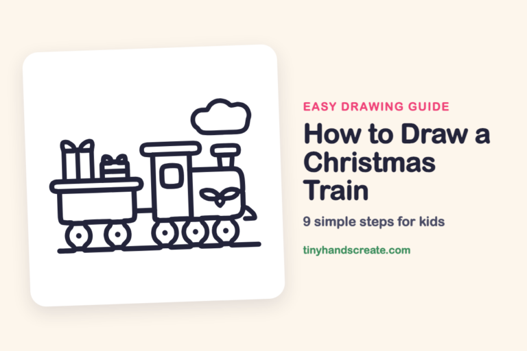 How to Draw a Christmas Train