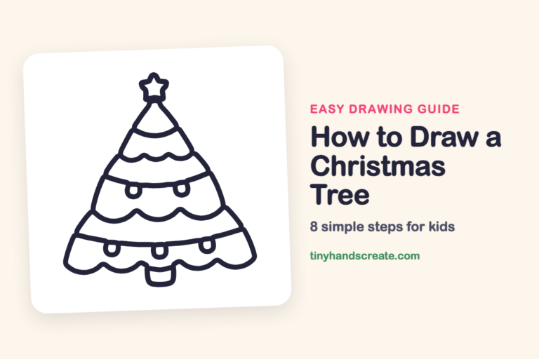 How to Draw a Christmas Tree: easy drawing guide for kids
