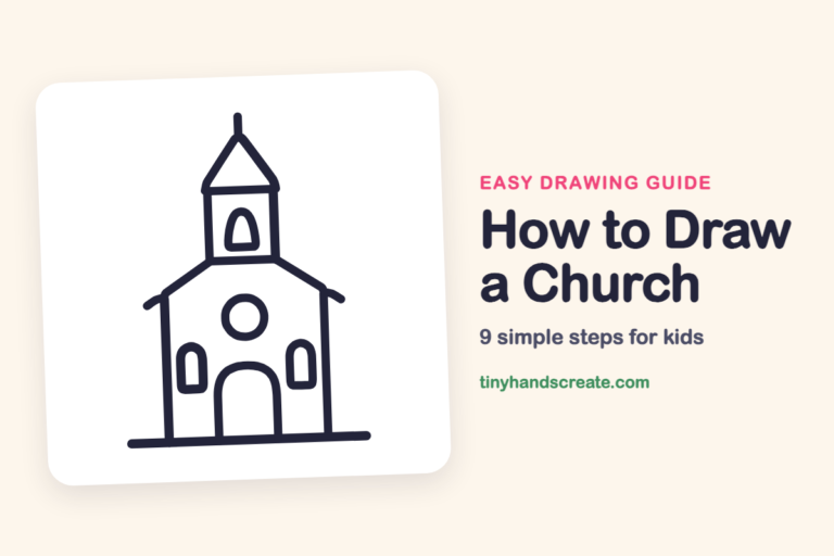 How to Draw a Church: easy drawing guide for kids