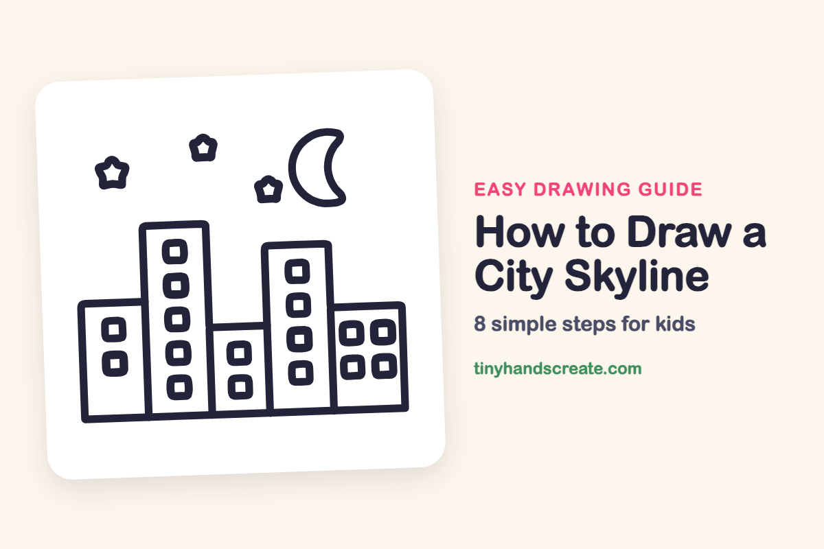How to Draw a City Skyline: easy drawing guide for kids