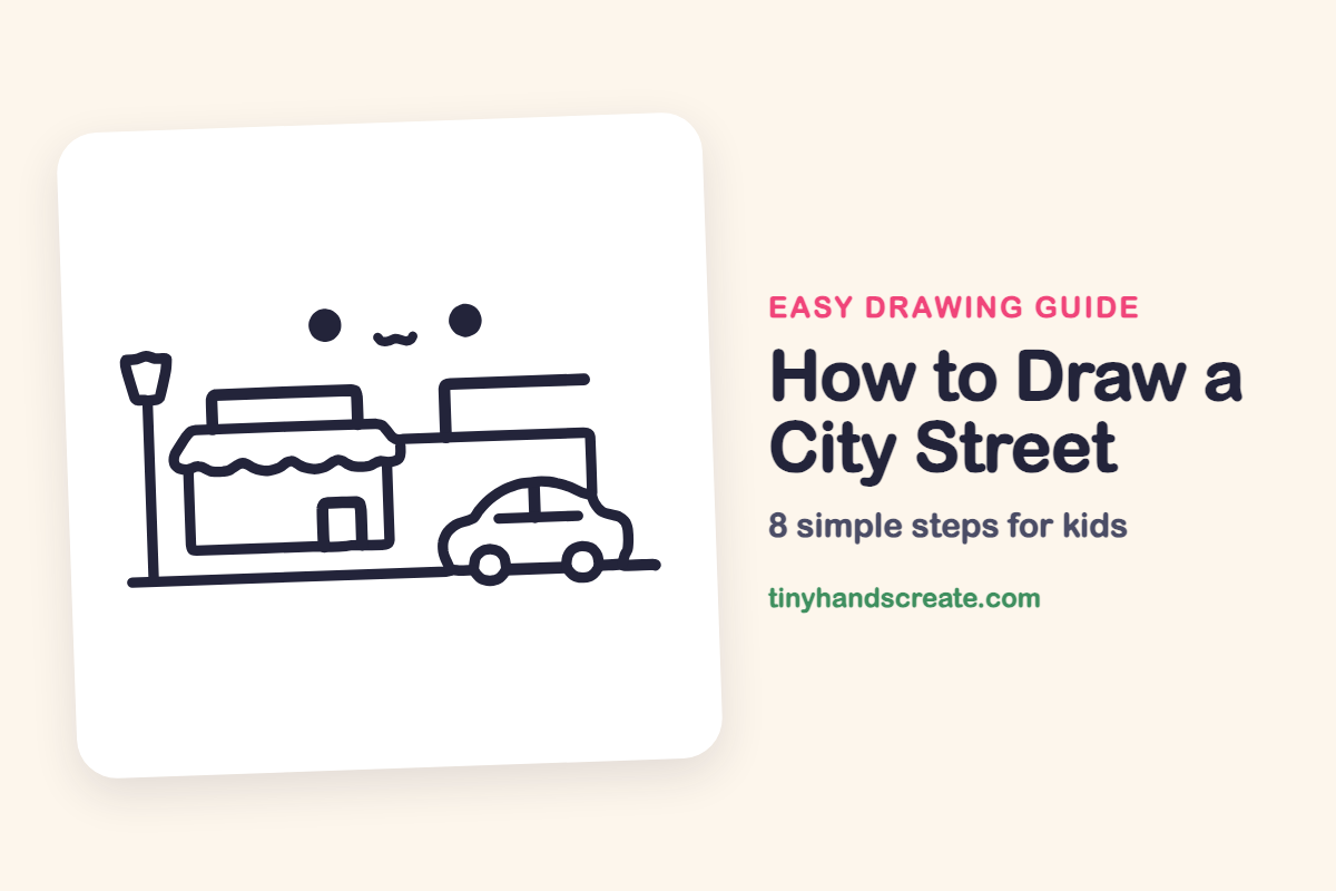 How to Draw a City Street: easy drawing guide for kids