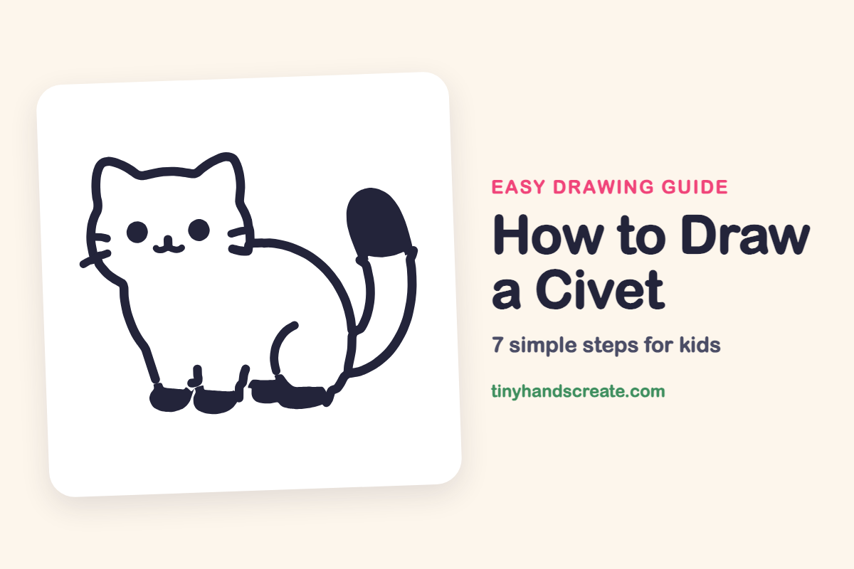 How to Draw a Civet: easy drawing guide for kids