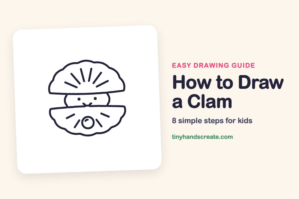 How to Draw a Clam: easy drawing guide for kids