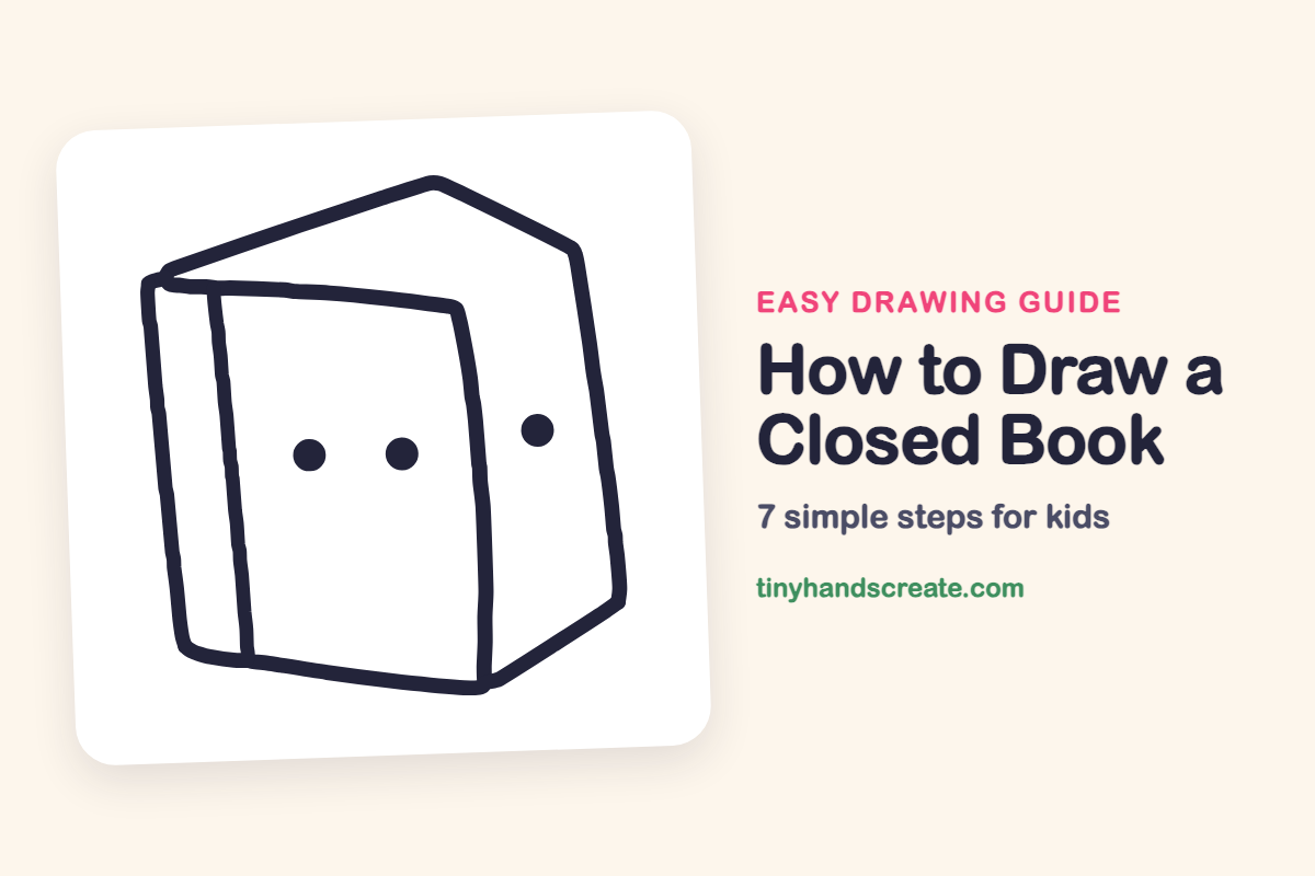 How to Draw a Closed Book: easy drawing guide for kids