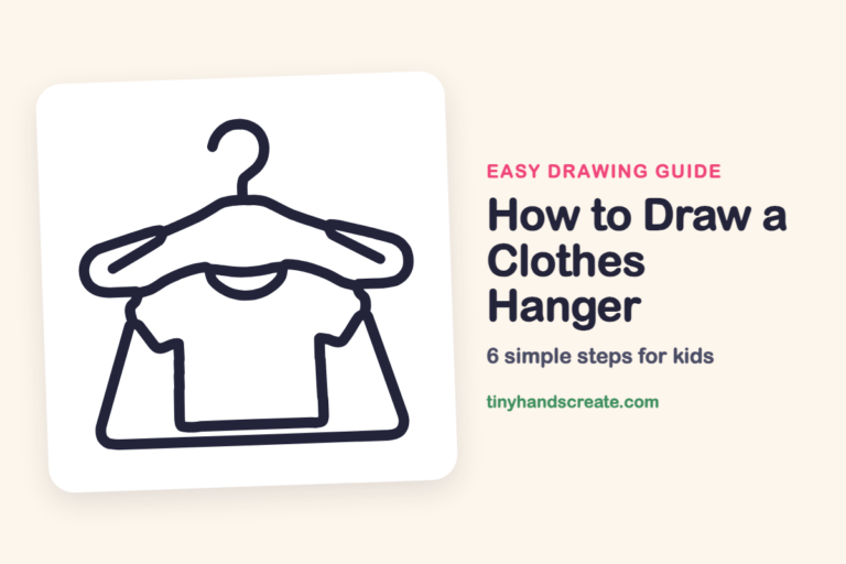 How to Draw a Clothes Hanger: easy drawing guide for kids