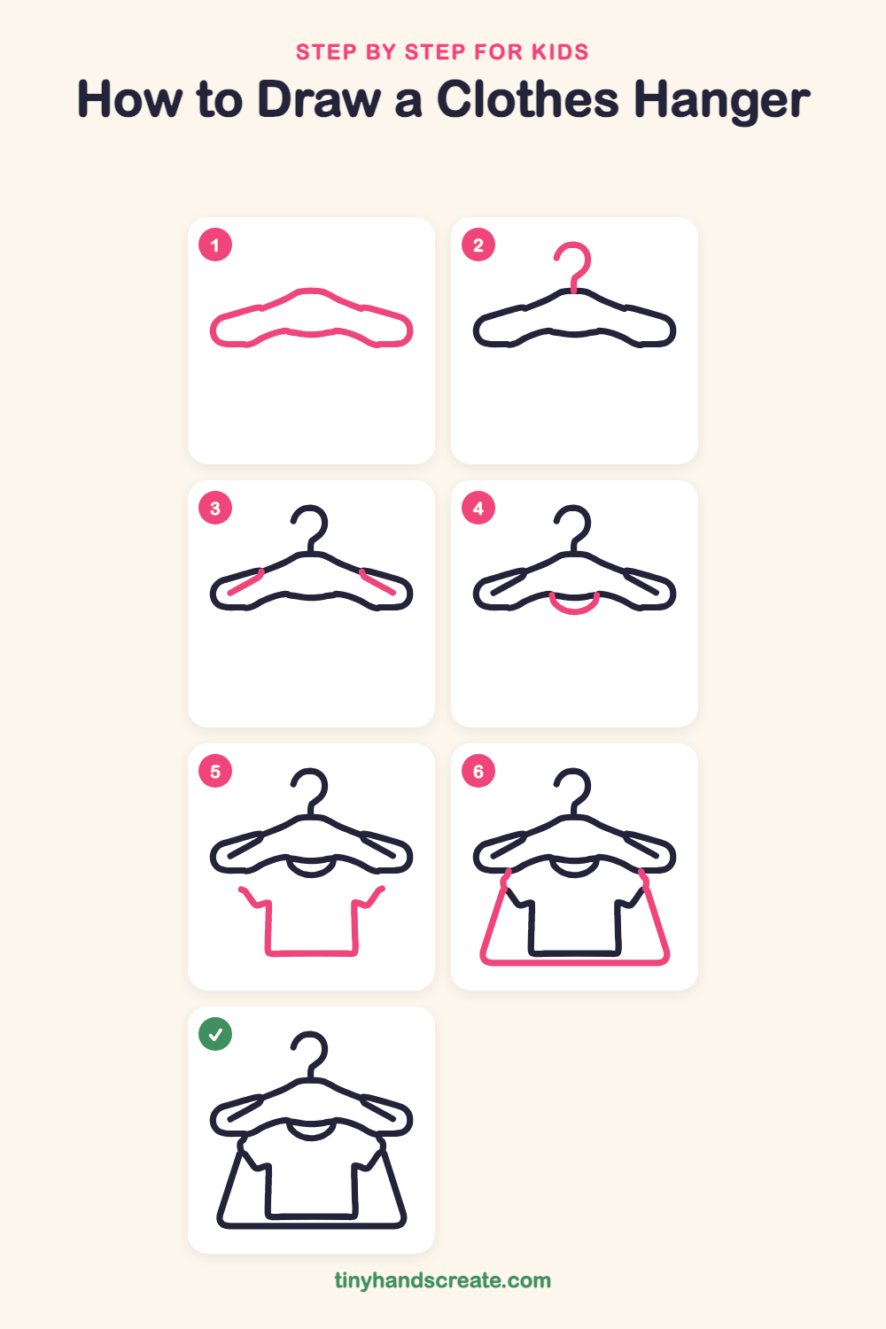 How to Draw a Clothes Hanger: Easy Step by Step for Kids