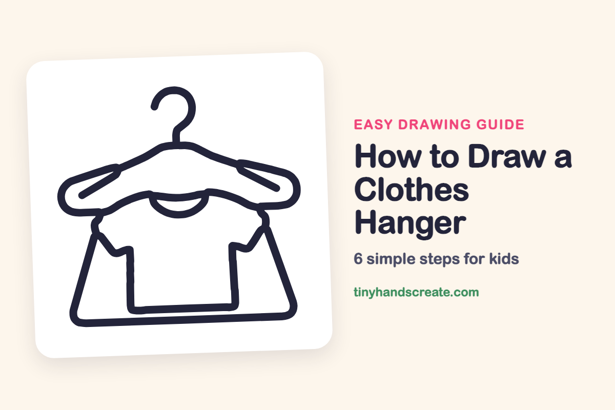 How to Draw a Clothes Hanger: Easy Step by Step for Kids