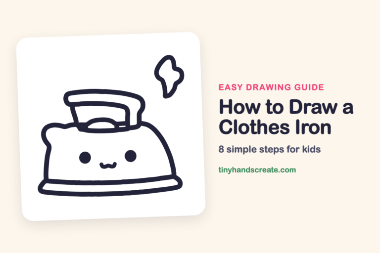 How to Draw a Clothes Iron: easy drawing guide for kids